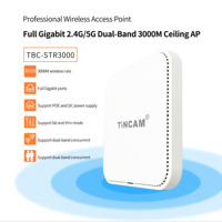 TiNCAM Gigabit 2,4G/5G techo Wifi 6 AP inalámbrico 3000Mbps banda Dual compatible con POE Punto de Acceso de montaje en techo CPE al aire libre