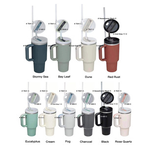 Gobelet isotherme portable en acier inoxydable 304 à double paroi avec paille, pour voiture, cadeau, 40 oz, deuxième génération, transfrontalier - Product Image 1