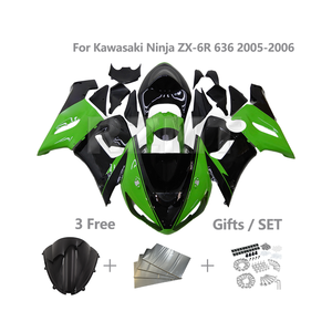 Carenado de Motocicleta para Kawasaki Ninja ZX-6R <span class=keywords><strong>636</strong></span> 2005 <span class=keywords><strong>2006</strong></span> ZX636 <span class=keywords><strong>ZX6R</strong></span> ABS, Carrocería de Plástico de Inyección, Carenados Personalizados K0605--105a - Product Image 1