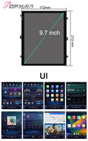 Autoradio Android universel à écran tactile vertical de 9,7 pouces, navigation tout-en-un, MP5 1DIN, aide au recul, Camaro Mustang F-150