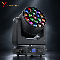19pcs Lampu LED RGB Bee Eye 15W Moving Head Light Stage Strobe Wash Light untuk Disko Bar Konser Acara Pertunjukan