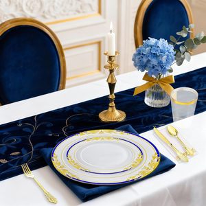350 Assiettes en Plastique Jetables Robustes et Élégantes <span class=keywords><strong>pour</strong></span> Réceptions <span class=keywords><strong>de</strong></span> Mariage, Thanksgiving, Noël - Product Image 4