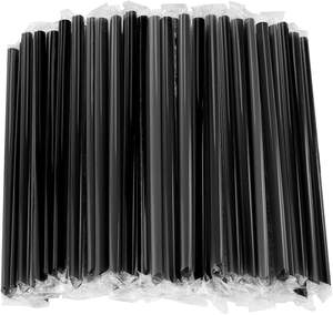 Customized Eco-Friendly 197mm Black Biodegradable Paper <strong>Drinking</strong> <strong>Straws</strong> With Logo For Home &amp; Bar Use Bubble Tea Accessories - Product Image 6