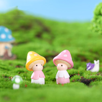 Maison de poupée Jardin Décor Micro Paysage DIY Décorations Extérieures Miniatures Champignons Poupées Résine Artisanat Fée Jardin Poupée Figurines