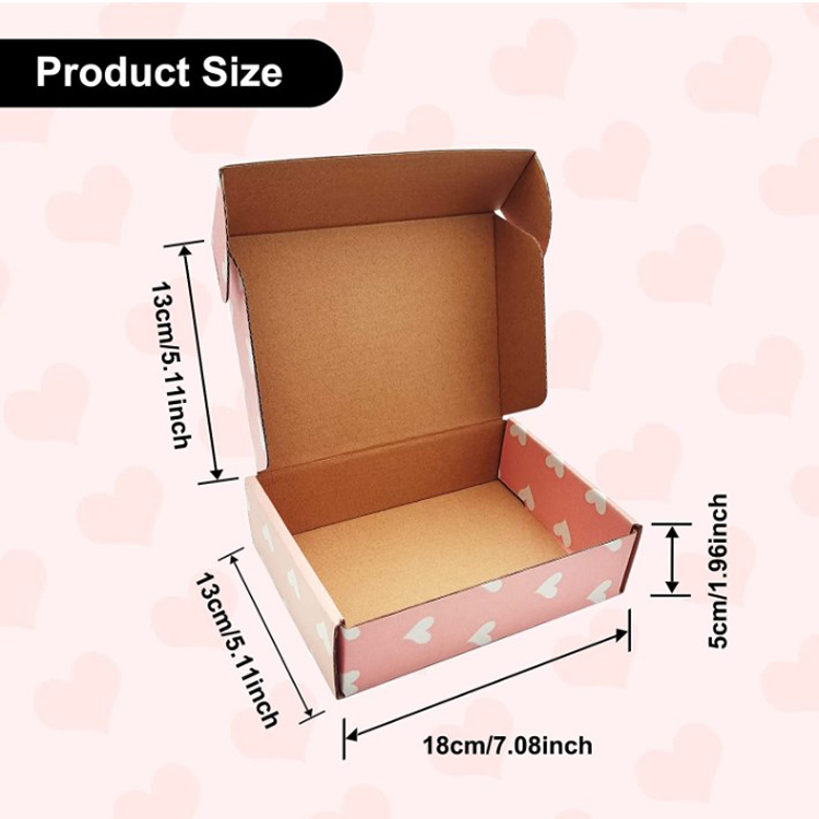 High quality Pink Shipping Boxes Recyclable Kraft Corrugated Cardboard Boxes