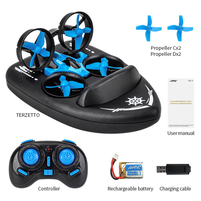H36F Mini Drone With 6-Axis Headless Mode Remote Control Helicopter Water Land and Air Three-In-One Drone Children's Gift