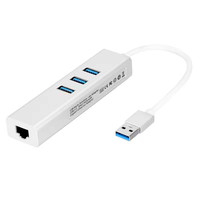 Precio de fábrica 4 en 1 USB 3,0 a RJ45 Gigabit Ethernet adaptador tarjeta de red con 3 concentradores USB 3,0