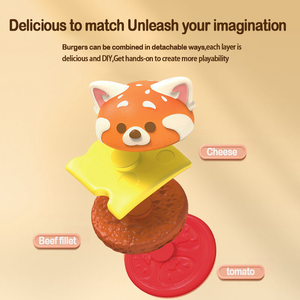 Goldlok songsong DIY ngon Burger Doanh chơi nhà giả Đồ chơi Cô Gái Nhà Bếp khoai tây chiên thực phẩm Tsum Tsum Disney - Product Image 3