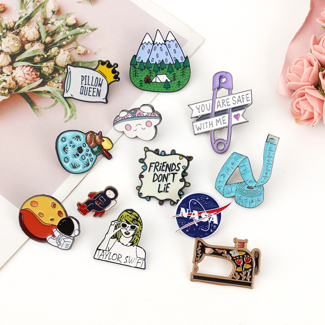 Custom Personalized Wholesale High Quality Creative Character Enamel Pins Soft Hard Metal Badge Lapel Pins Design Your Own Logo