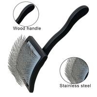 Brosse démêlante en bois à picots longs pour chiens et chats, tailles S, M, L – Outils de toilettage pour animaux de compagnie en gros
