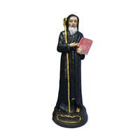 Statue religieuse de Saint Benoît personnalisée en résine 3D, faite à la main et peinte à la main, de 4,8 à 12 pouces, décoration de bureau de Noël catholique