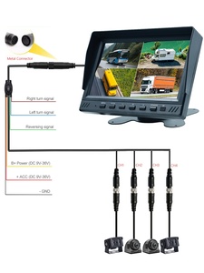 จอภาพ 7 นิ้ว 1080P AHD ระบบ DVR สำหรับรถบ้าน รถบรรทุก รถพ่วง กล้องมองหลัง มองหน้า มองข้าง จอแสดงผลแบบแบ่ง <span class=keywords><strong>4</strong></span> ส่วน กล้องติดรถยนต์ <span class=keywords><strong>4</strong></span> ตัว กันน้ำ - Product Image 6