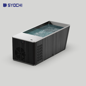 حوض غطس بارد فاخر من سيوتشي لشخصين، مصنوع من الفولاذ المقاوم للصدأ والخشب، مع تحكم واي فاي ومبرد مياه للحمام الثلجي بقوة 1 حصان - Product Image 3