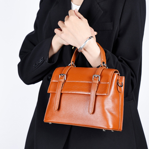 Venta al por mayor de cuero genuino para mujer, bolsos de mano con logotipo personalizado, bolso de hombro tipo bandolera para mujer, bolso de mensajero de moda de lujo para mujer - Product Image 4