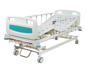 ABS <span class=keywords><strong>bedhead</strong></span> Board và thanh thép hộ Lan Tôn sóng của nhãn hiệu bệnh viện giường ba chức năng với vật liệu nhựa đồ nội thất bệnh viện - Product Image 1