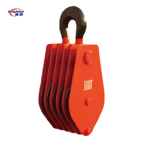 Polea Industrial de Alta Capacidad, 120 Toneladas, 200 Toneladas, Tipo Gancho y Grillete, Rueda de Acero, <span class=keywords><strong>Eslingas</strong></span>, Certificación CE, Marca Roja SHUHUI - Product Image 1
