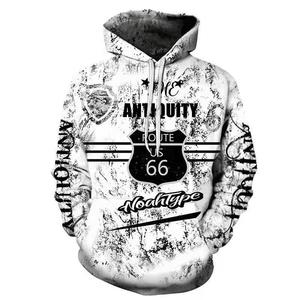 <span class=keywords><strong>Felpa</strong></span> con Cappuccio da <span class=keywords><strong>Uomo</strong></span> in Poliestere/Cotone 240g con Stampa a Trasferimento Termico, Stile Casual Hip Hop Sportivo Streetwear - Product Image 3