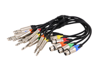 6.35mm mikro 6.35mm tembaga MCX konektor lapis emas 3 tiang 1/4 Jack Mono Male TS Plug perak mikrofon Jack untuk proyek DIY