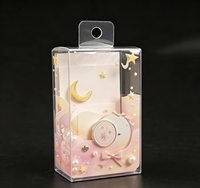 Boîte de présentation de gâteaux en PET transparent avec base décorative pour emballage cadeau de pâtisserie d'anniversaire, solution personnalisée