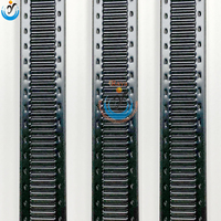 Barra espaciadora de aluminio negro grabado duradero de venta directa de fábrica, material moderno para vidrio aislante, tornillo para puerta de edificio insonorizada