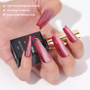 Toptan popüler kedi gözü <span class=keywords><strong>Cyber</strong></span> UV Nail Art lehçe jel özel LED jel Salon kullanımı için uzun ömürlü fransız tarzı şişe ambalaj - Product Image 6