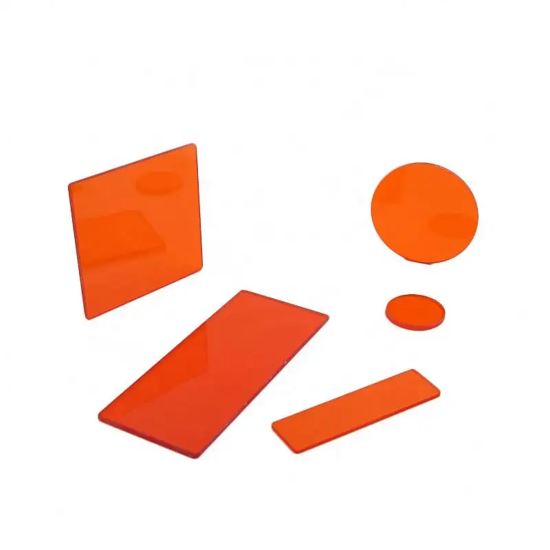 Colored Glass Bandpass Filters , orange glass optical filters