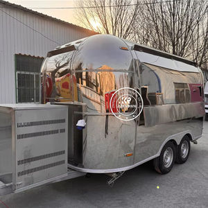 Remorque de restauration rapide en acier inoxydable OEM, entièrement équipée, chariot de restauration rapide mobile avec cuisine complète, DOT CE VIN - Product Image 1