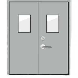 Heavy duty insulated fire rated double swing steel door with cheap price