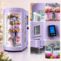 Distributeur automatique de fleurs Ouruoxi, directement de l'usine, entièrement automatique, réfrigéré, intelligent, avec écran LED