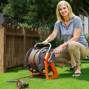 <span class=keywords><strong>Enrouleur</strong></span> de <span class=keywords><strong>tuyau</strong></span> robuste orange - Qualité supérieure, durable et pour usage <span class=keywords><strong>professionnel</strong></span> - Product Image 6
