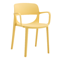 Chaises de salle à manger et de café d'extérieur contemporaines Weiou PC-195F en plastique PP, empilables et avec accoudoirs, pour la maison et le bureau – Vente en gros Chine