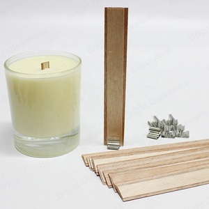 Prêt à expédier Faible MOQ Écologique Bougie à mèche en bois à double couche sans fumée à haute flamme avec base en métal - Product Image 3