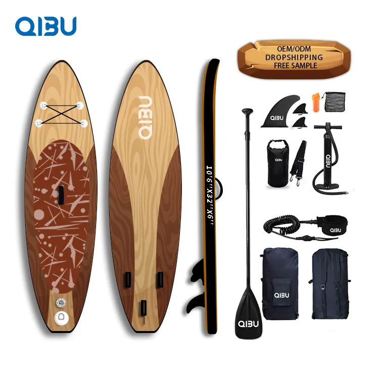 QIBU 2021 사용자 정의 새로운 디자인 더블 드롭 스티치 수상 스포츠 강 sup 보드 풍선 패들 보드