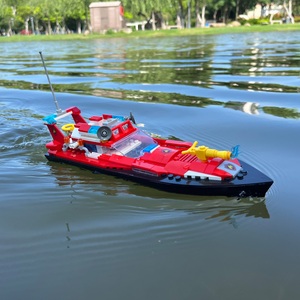 Bateau télécommandé Flytec V102 CITY 2.4G pour la lutte contre les incendies, ensemble de construction, jouet bateau rapide de <span class=keywords><strong>pompier</strong></span> STEM - Product Image 6