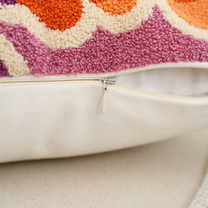 Nuovo arrivo copricuscino cuscino ricamato in zucca con cerniera - Product Image 5