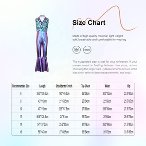 Traje de Discoteca para Niños de 6 a 16 Años, Pantalones Largos Metálicos con Corte Acampanado, Mono para Fiestas, Disfraces, Eventos, Prácticas de Danza Contemporánea - Product Image 6