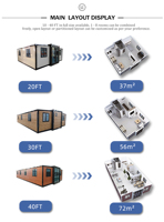 Casa Contenedor Modular de Lujo Pequeña y Expandible de 36 m², Casa Móvil con Cocina y Baño, Mini Casas de Vacaciones, Cabaña Portátil para Oficina