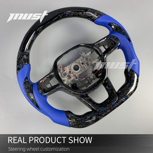 Volante LED de Fibra de Carbono Forjado con Diseño de Escamas Azules Personalizado para Honda Accord CR-V Civic Si Type-R FL5 para Acura Integra 2022-2026 - Product Image 3