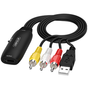 Adaptor HDTV <span class=keywords><strong>RCA</strong></span> ke 1080P kualitas tinggi Audio komposit Video AV 3RCA kabel CVBS <span class=keywords><strong>RCA</strong></span> ke HDTV konverter dalam bahan plastik - Product Image 3