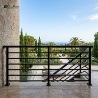 Rampe d'escalier horizontale en alliage d'aluminium sur mesure, moderne, pour villa, balcon et appartement - Installation DIY