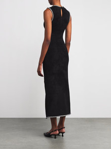 เดรสผู้หญิงสไตล์วินเทจหรูหรา ประดับคริสตัล ทรงเข้ารูป ความยาวปานกลาง สายเดี่ยว ผ่าข้าง ดีไซน์แบบเสื้อสายเดี่ยว - Product Image 3