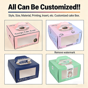 Personalised Packaging Loaf Portable Cake <strong>Box</strong> Design 4 Inch Packaging Birthday Cake <strong>Box</strong> <strong>Decoration</strong> Ribbon Little Cake <strong>Box</strong> - Product Image 5