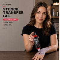 Gel de transfert pour pochoirs de tatouage Marque Privée 120ml – Formule douce et sûre à la Vitamine E – Solution longue durée pour le transfert d'art corporel