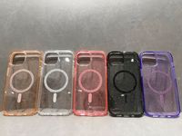 Étui de téléphone magnétique avec paillettes colorées, étui de charge sans fil magnétique pour iPhone 16 Plus, 16 Pro, 16 Pro Max, 17 Pro Max