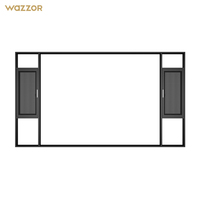 Ventanas Abatibles de Aluminio con Doble Acristalamiento y Aislamiento, Diseño Minimalista y Simple para Apartamentos, Marca Wazzor