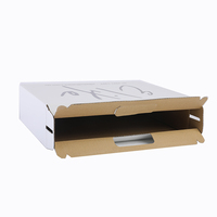 Boîte cadeau pour vin personnalisée, boîte en papier kraft ondulé pliable avec logo imprimé en couleur personnalisée, emballage avec impression extérieure
