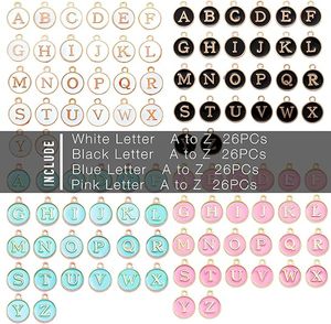 Breloques connecteurs lettres alphabet en alliage doré émaillé double face A-Z pour la fabrication de bijoux DIY (bracelets, colliers, boucles d'oreilles) - Product Image 6