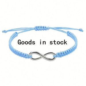 Hot Selling Newest Design Custom <b>Bracelet</b> Stainless Steel <b>Adjustable</b> Fiber Rope <b>Bracelet</b> Infinity Symbol <b>Bracelet</b> for Women - Product Image 3