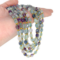 6X8mm perles de pierres précieuses semi-précieuses naturelles perles de cristal forme ovale à facettes perles en vrac bracelet à bricoler soi-même conception de collier
