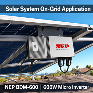 Microinversor de 600W <span class=keywords><strong>NEP</strong></span> BDM-600 con 5 Años de Garantía, Inversor Solar Conectado a la Red de 230V, IP67 Impermeable, para Sistemas Fotovoltaicos de Balcón y Techo - Product Image 3